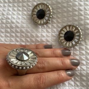 St. John earrings and ring set purchased at St. John boutique.